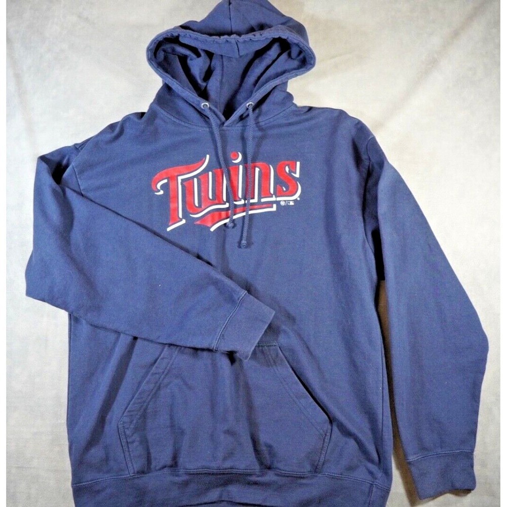 47 Minnesota Twins Hoodie & Sweatshirt Mens L Blue Cotton Blend Long Sleeve MLB
